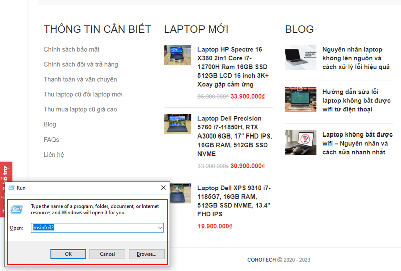 6 cach xem cau hinh laptop