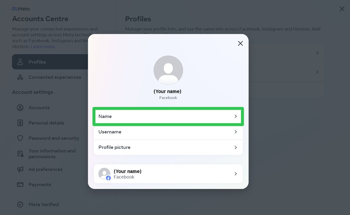 Cách đổi tên của bạn trên Facebook 4 53