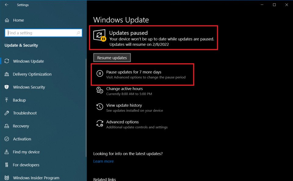 Cach tri hoan cap nhat Windows 02