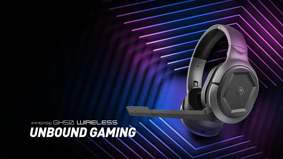 Tai nghe chơi game không dây đầu tiên của MSI – IMMERSE GH50 WIRELESS 8 IMMERSE GH50 WIRELESS 08