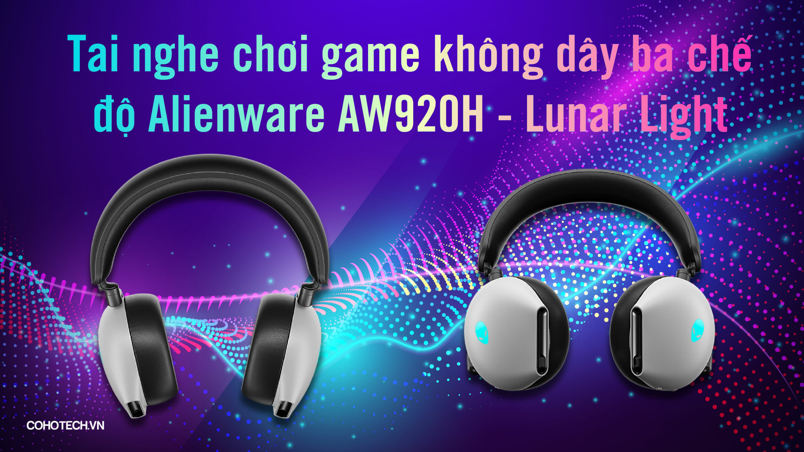 Tai nghe choi game khong day ba che do Alienware AW920H Lunar Light 01 scaled