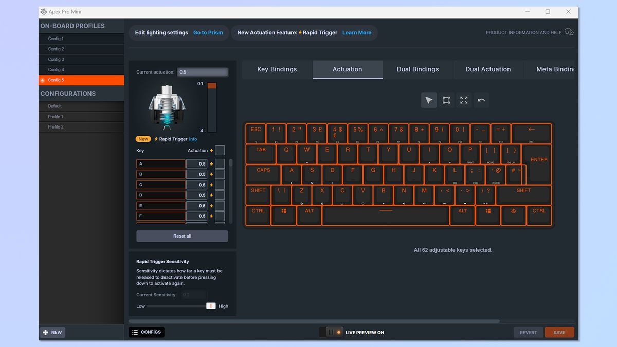 Đánh giá bàn phím SteelSeries Apex Pro Mini: Nhỏ, mạnh mẽ, sẵn sàng cạnh tranh 18 Ban Phim SteelSeries Apex Pro Mini 06