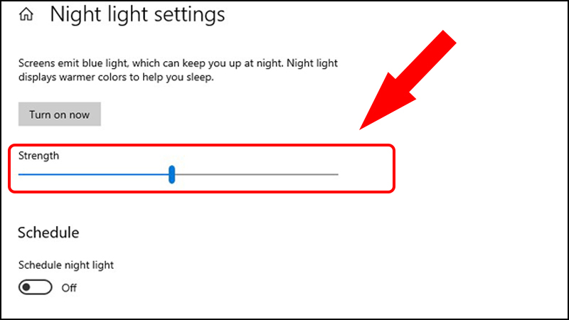 Cach tat che do Night Light tren Windows
