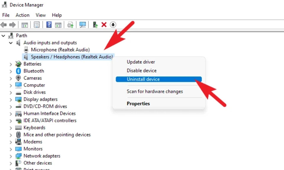 Hướng dẫn sửa lỗi Laptop Windows không nhận tai nghe hiệu quả 7 Cap nhat hoac cai dat lai driver am thanh 1