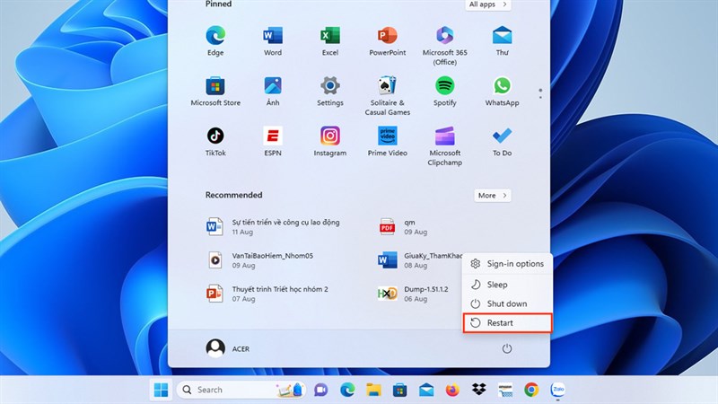 Hướng dẫn sửa lỗi laptop không kết nối được WiFi 18 Khoi dong lai laptop 1