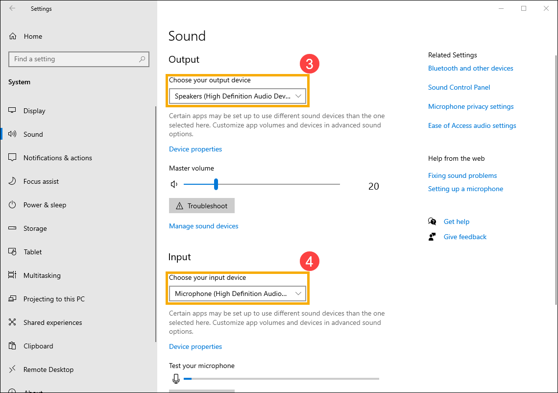 Kiem tra am luong va cai dat am thanh