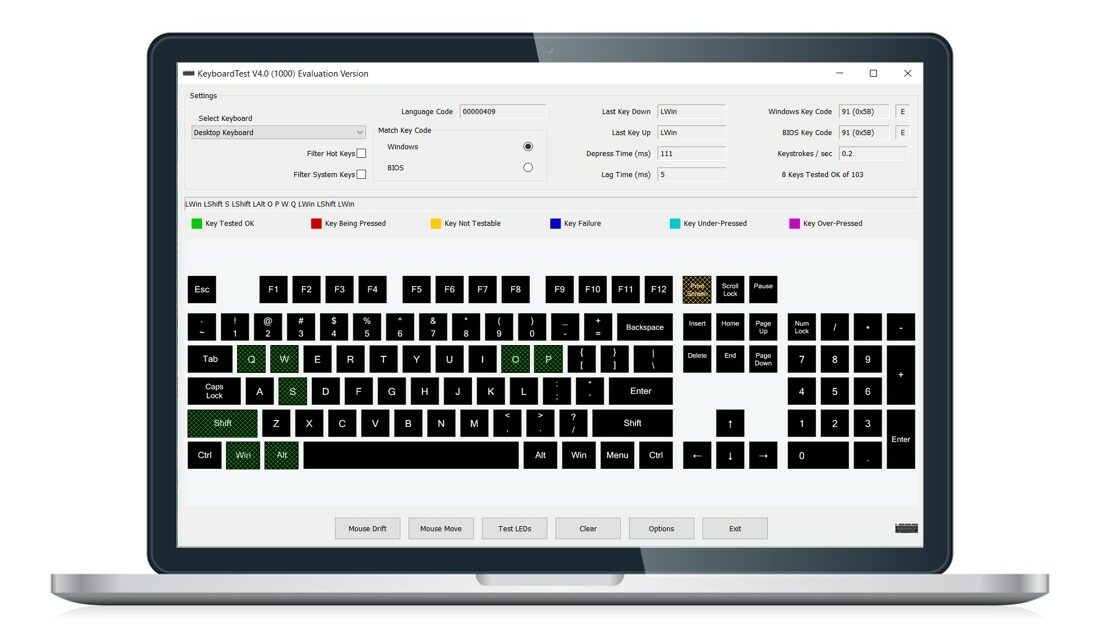 Hướng dẫn cách kiểm tra bàn phím laptop Windows hiệu quả 18 Phan mem PassMark KeyboardTest e1727161815924
