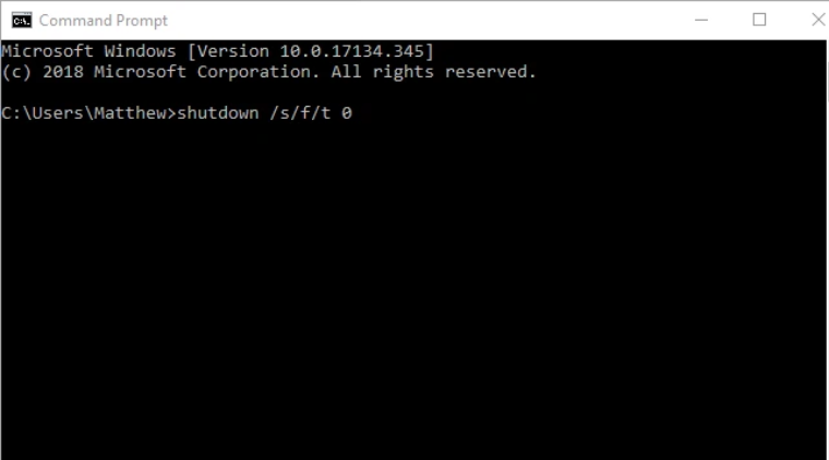 Hướng dẫn cách tắt Laptop Windows đúng cách và an toàn 17 Tat laptop bang Command Prompt CMD