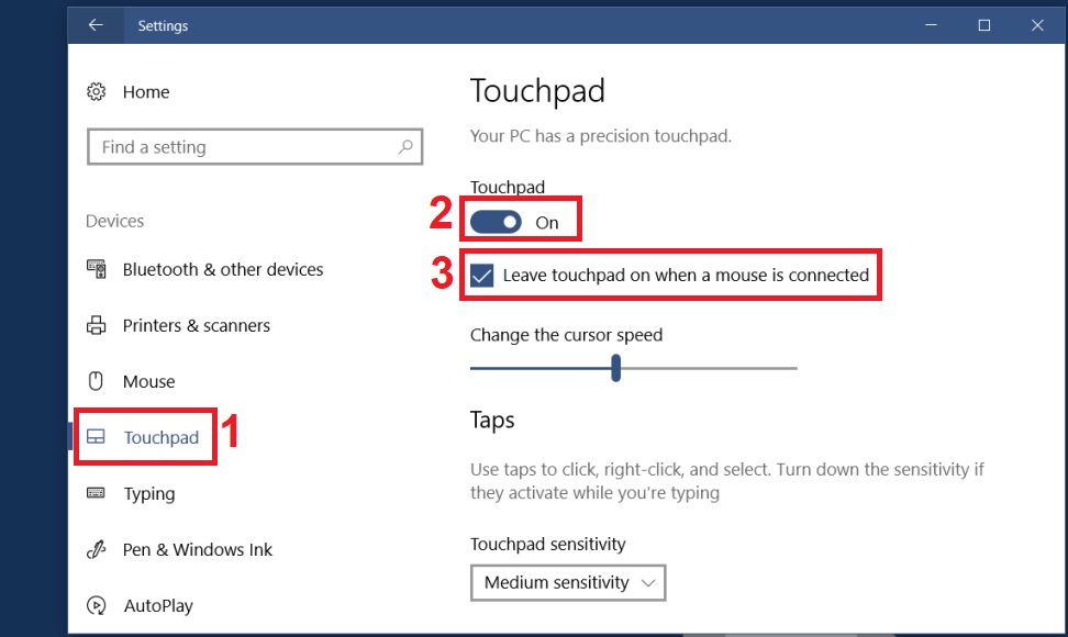Cách sửa lỗi Laptop Windows không nhận chuột hiệu quả 18 Tat tinh nang Touchpad neu can