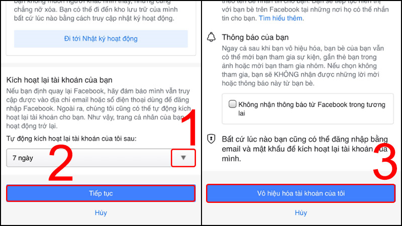 Hướng dẫn cách xóa tài khoản Facebook tạm thời và vĩnh viễn hiệu quả 13 Cach vo hieu hoa tai khoan Facebook tam thoi