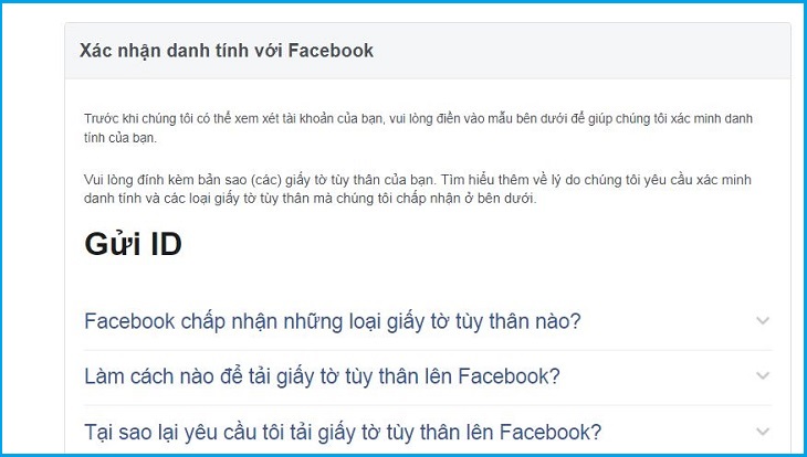 Hướng dẫn cách lấy lại mật khẩu Facebook hiệu quả và an toàn 14 Lay lai mat khau bang cach xac minh danh tinh