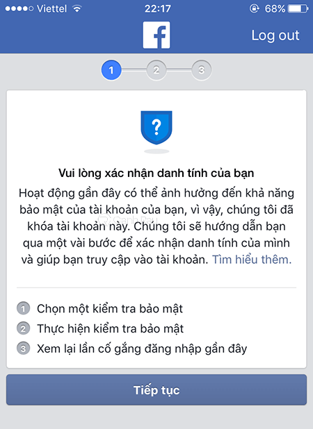 Hướng dẫn cách lấy lại tài khoản Facebook bị hack hiệu quả an toàn 22 Su dung tinh nang xac minh danh tinh 1