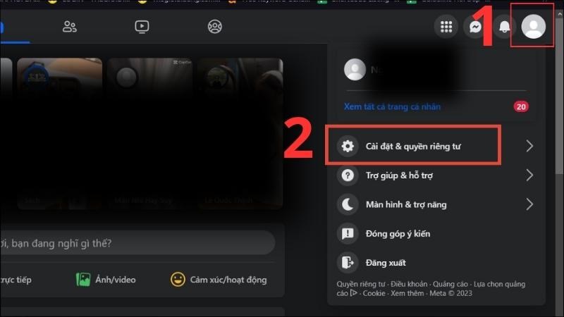 Hướng dẫn cách đổi tên trên Facebook hiệu quả và an toàn 18 Truy cap vao muc cai dat