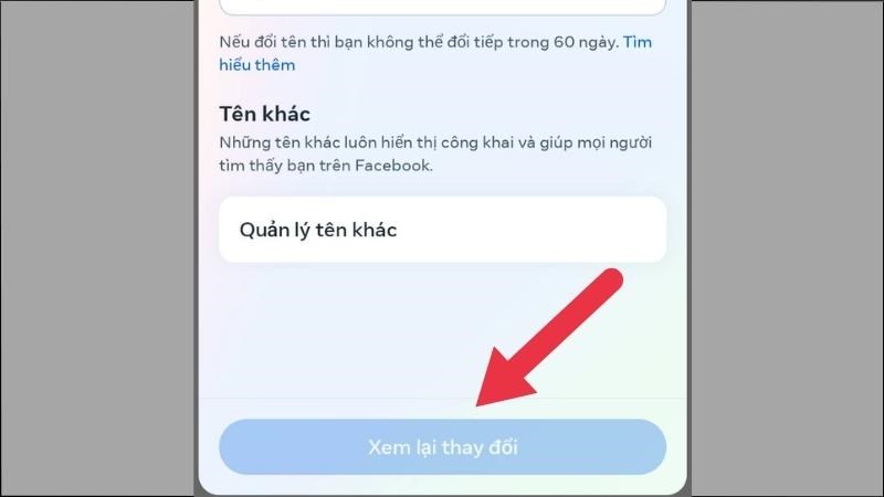 Hướng dẫn cách đổi tên trên Facebook hiệu quả và an toàn 26 Xac nhan thay doi