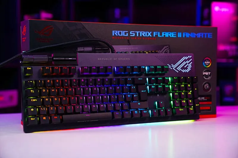 Bàn phím cơ Gaming tốt nhất năm 2024: Sự lựa chọn hoàn hảo cho Game thủ 21 ASUS ROG Strix Flare II Animate gaming keyboard