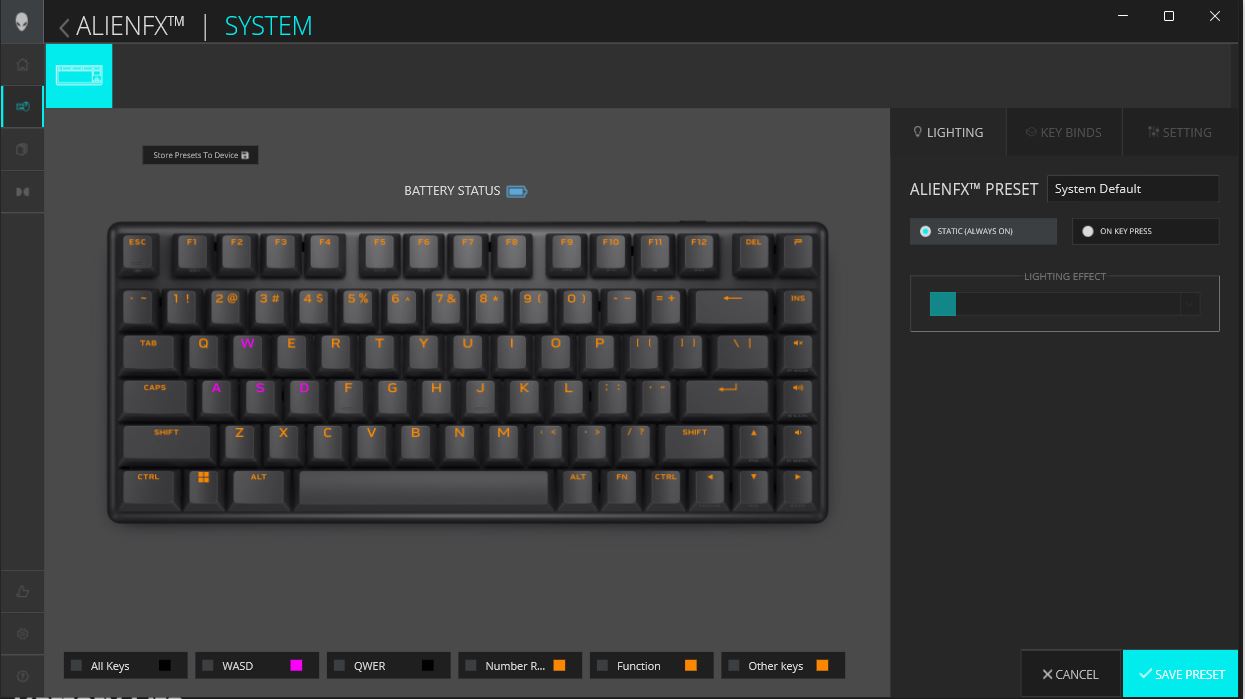 Alienware Pro Wireless Gaming Keyboard - Đẳng cấp xứng tầm giá trị 20 Alienware Pro Wireless Gaming Keyboard 6