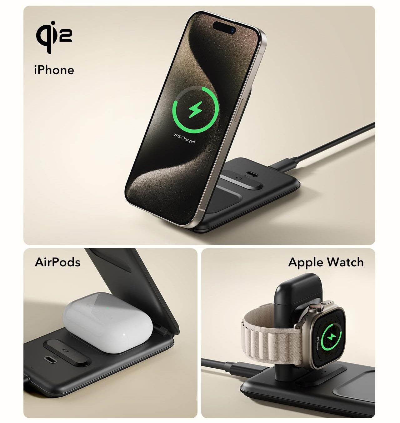 ESR Qi2 3-in-1: Bộ sạc du lịch hoàn hảo dành riêng cho những tín đồ Apple 12 Bo sac ESR Qi2 3 in 1 3 e1732531247517