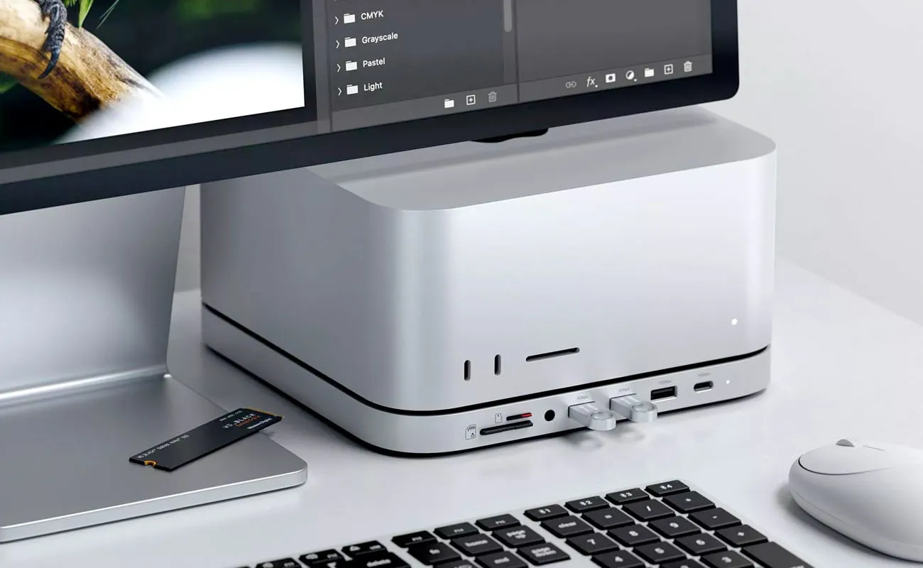 Satechi ra mắt chân đế tích hợp Hub và vỏ SSD mới dành cho Mac Mini M4 - Giải pháp lưu trữ và kết nối hoàn hảo 11 Mac Mini M4 Stand Hub with SSD Enclosure 2