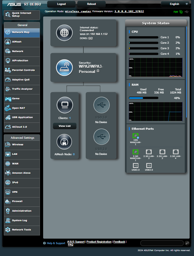 Đánh giá Asus RT-BE86U: Đỉnh cao công nghệ WiFi 7 - Tốc độ vượt trội, trải nghiệm tối ưu 5 Asus RT BE86U 4