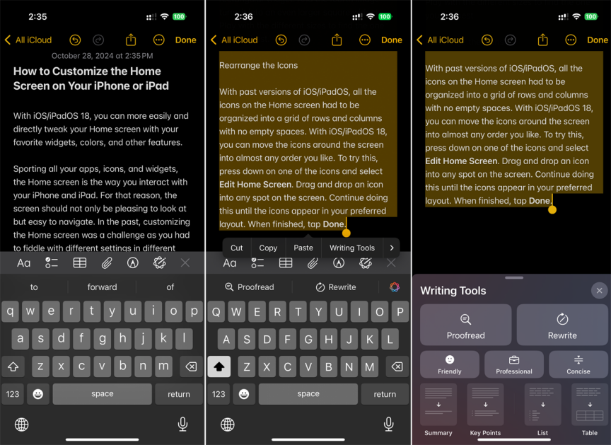 Khám phá công cụ viết của Apple Intelligence: Sửa lỗi đánh máy và tối ưu hóa email của bạn 5 Kham pha cong cu viet cua Apple Intelligence Sua loi danh may va toi uu hoa email cua ban 4