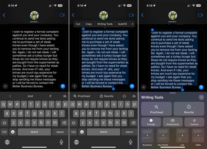 Khám phá công cụ viết của Apple Intelligence: Sửa lỗi đánh máy và tối ưu hóa email của bạn 7 Kham pha cong cu viet cua Apple Intelligence Sua loi danh may va toi uu hoa email cua ban 6