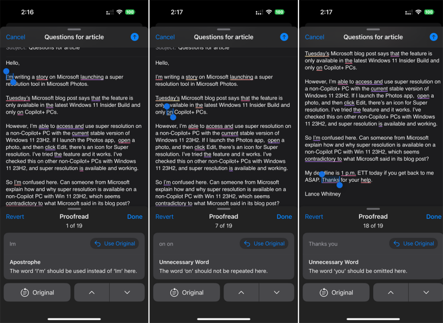 Khám phá công cụ viết của Apple Intelligence: Sửa lỗi đánh máy và tối ưu hóa email của bạn 2 Kham pha cong cu viet cua Apple Intelligence Sua loi danh may va toi uu hoa email cua ban