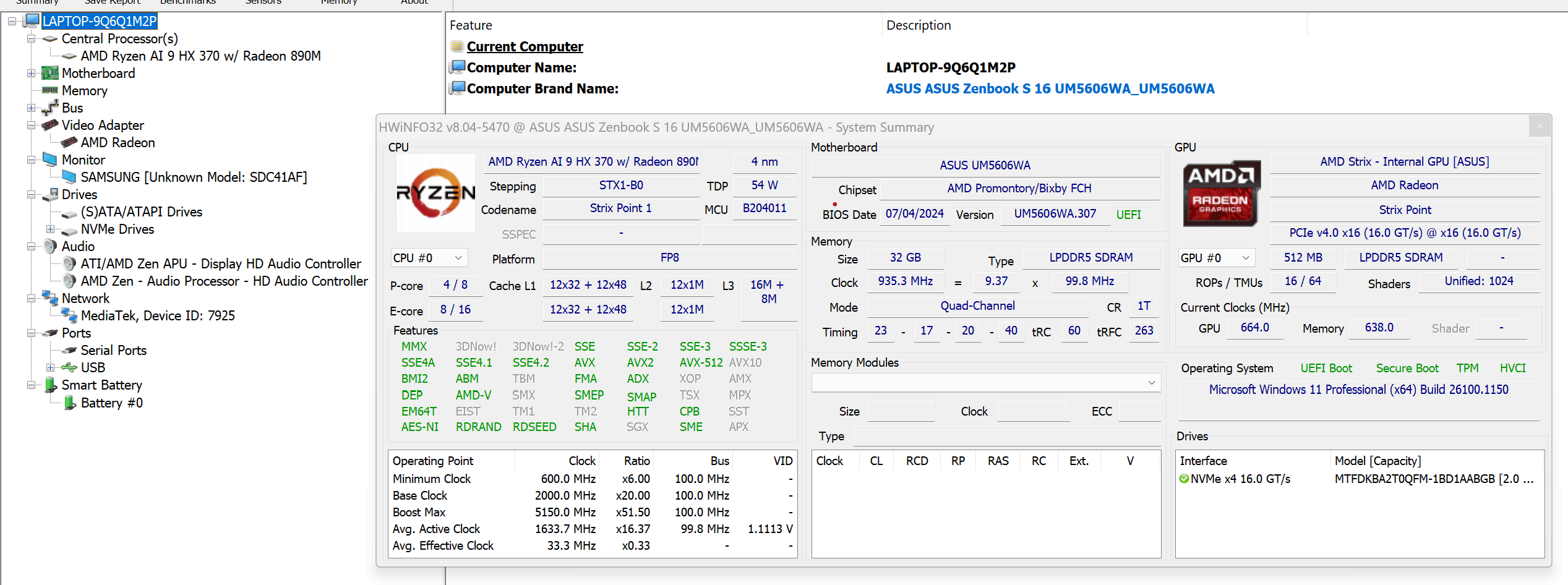Đánh giá Asus Zenbook S 16 (2024) - Tuyệt tác mỏng nhẹ, sức mạnh đột phá với Ryzen AI 9 HX 370 & Radeon 890M 80 Asus Zenbook S 16 6