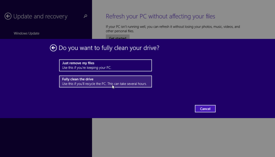 Huong dan xoa sach du lieu o cung Windows cua ban 9