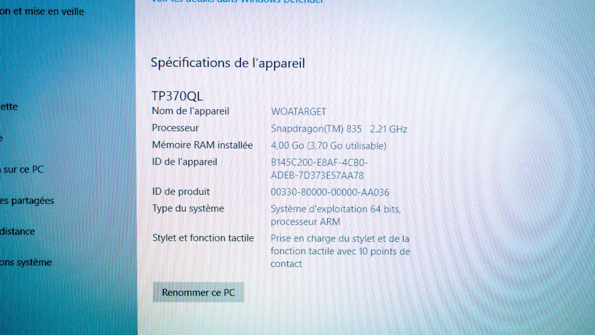 Asus NovaGo TP370QL 11