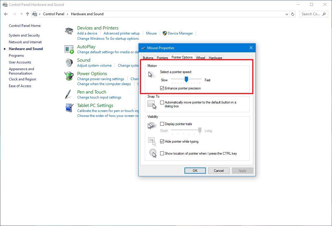 Cách thay đổi tốc độ con trỏ chuột trên Windows 10 12 Cach thay doi toc do con tro chuot tren Windows 10 05