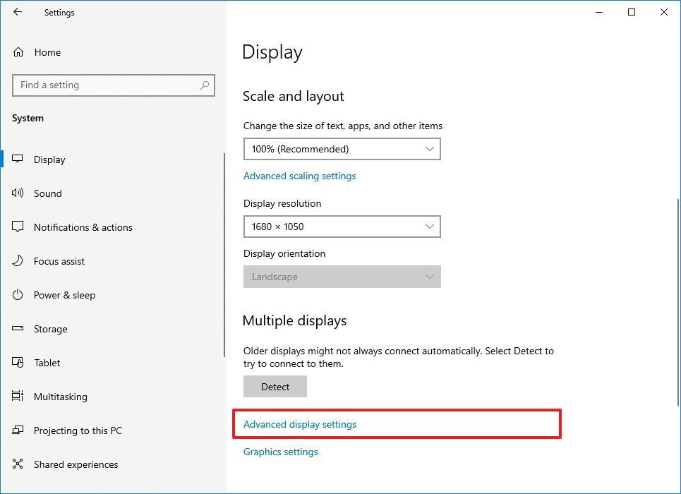 Cach thay doi toc do lam moi man hinh tren Windows 10 02