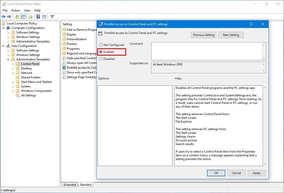 Cách vô hiệu hóa quyền truy cập vào ứng dụng cài đặt trên Windows 11 3 Cach vo hieu hoa quyen truy cap vao ung dung Cai dat tren Windows 11 03