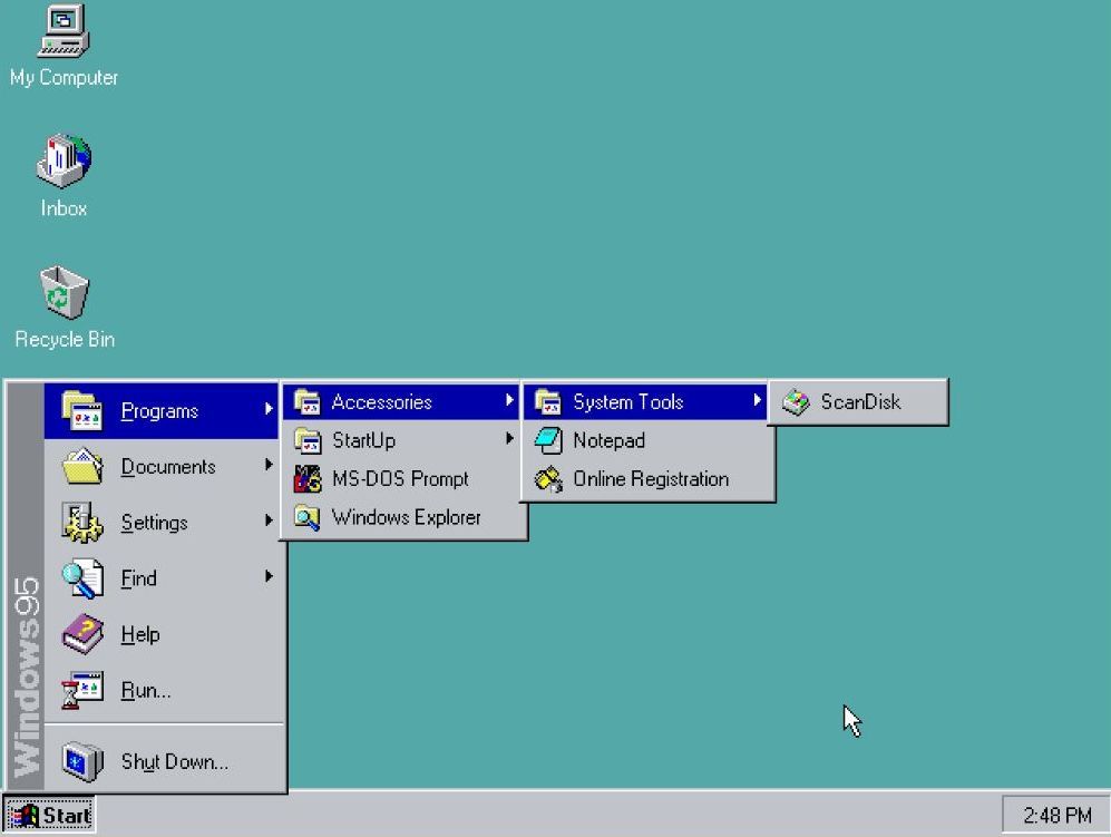 Menu Start cua Windows 3