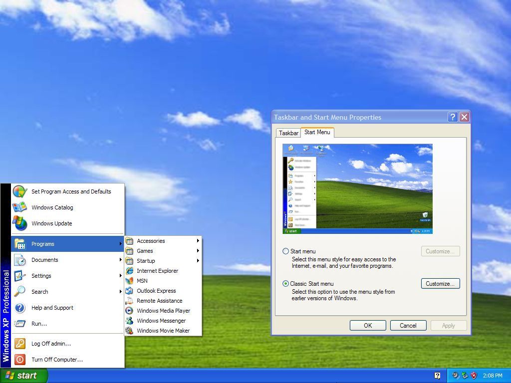 Menu Start cua Windows 7