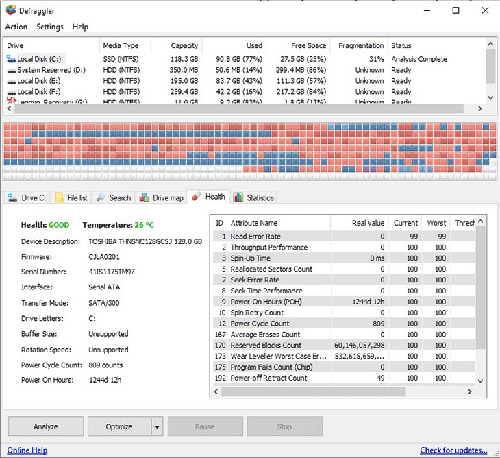 Laptop bị treo, đơ liên tục: Nguyên nhân và cách sửa chữa 31 O dia bi phan manh HDD