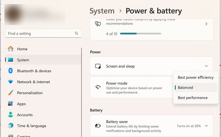 Những cài đặt Windows 11 bạn nên thay đổi ngay để laptop hoạt động tốt hơn 22 Power battery e1743060301283