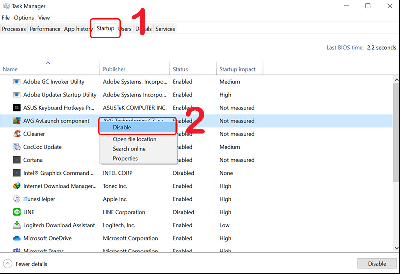 Những cài đặt Windows 11 bạn nên thay đổi ngay để laptop hoạt động tốt hơn 17 Vo hieu hoa cac ung dung khoi dong cung he thongu