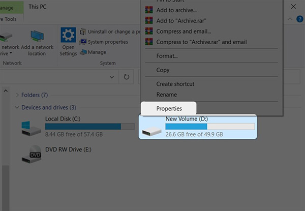 o D cho du lieu ca nhan