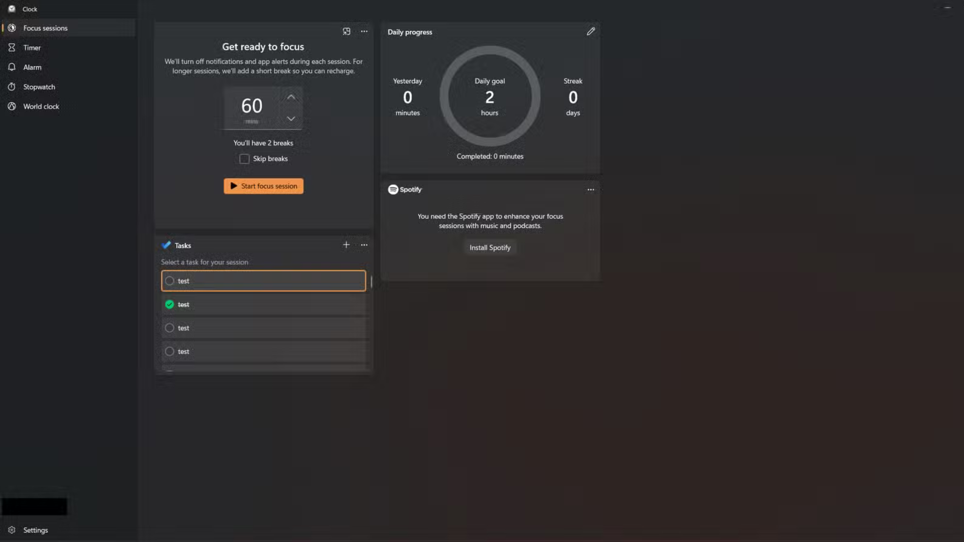 Bộ đếm Pomodoro của Windows 11 giúp tăng năng suất, nhưng chưa hoàn hảo 3 Bo dem Pomodoro cua Windows 11 giup tang nang suat nhung chua hoan hao 2