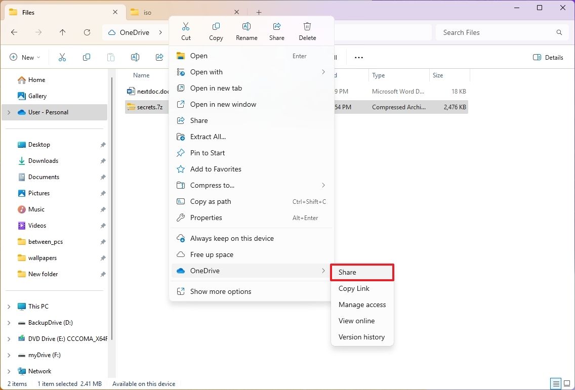 Cách chia sẻ tệp có nội dung bảo mật một cách an toàn trên Windows 11 25 Cach chia se tep co noi dung nhay cam mot cach an toan tren Windows 11 12
