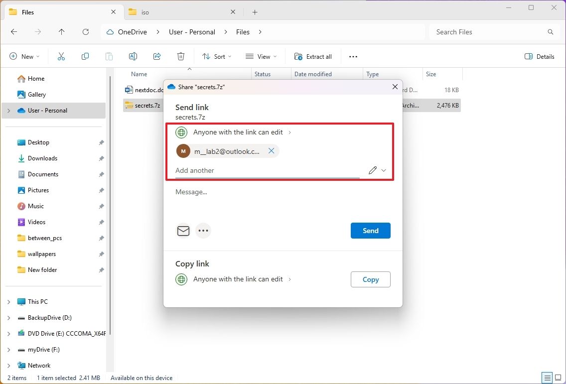 Cách chia sẻ tệp có nội dung bảo mật một cách an toàn trên Windows 11 26 Cach chia se tep co noi dung nhay cam mot cach an toan tren Windows 11 13