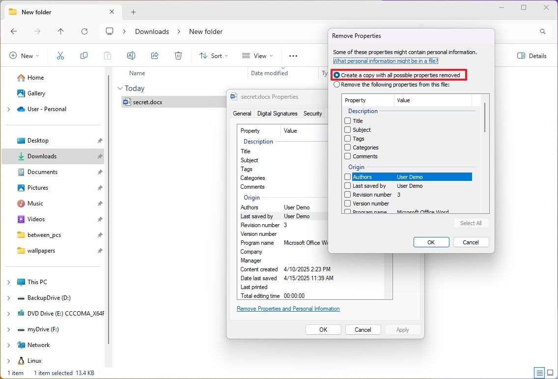 Cách chia sẻ tệp có nội dung bảo mật một cách an toàn trên Windows 11 17 Cach chia se tep co noi dung nhay cam mot cach an toan tren Windows 11 4