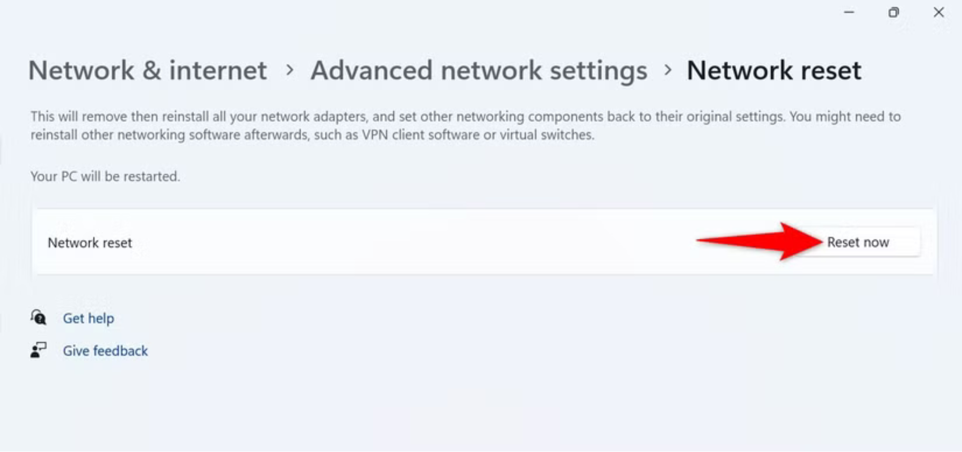 Cách đặt lại toàn bộ cài đặt mạng trên Windows 11 9 Cach dat lai toan bo cai dat mang tren Windows 11 4 e1745851992886