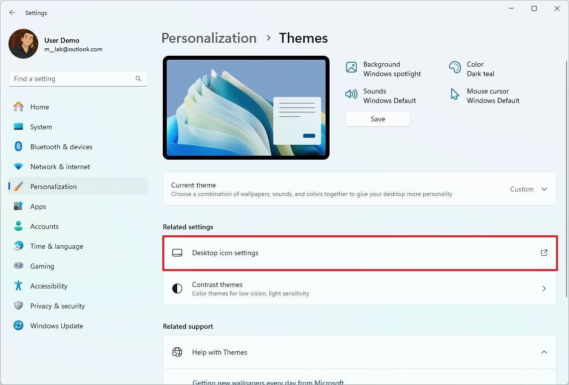 Cách hiển thị hoặc ẩn biểu tượng trên màn hình nền Windows 11 18 Cach hien thi hoac an bieu tuong tren man hinh nen Windows 11 5