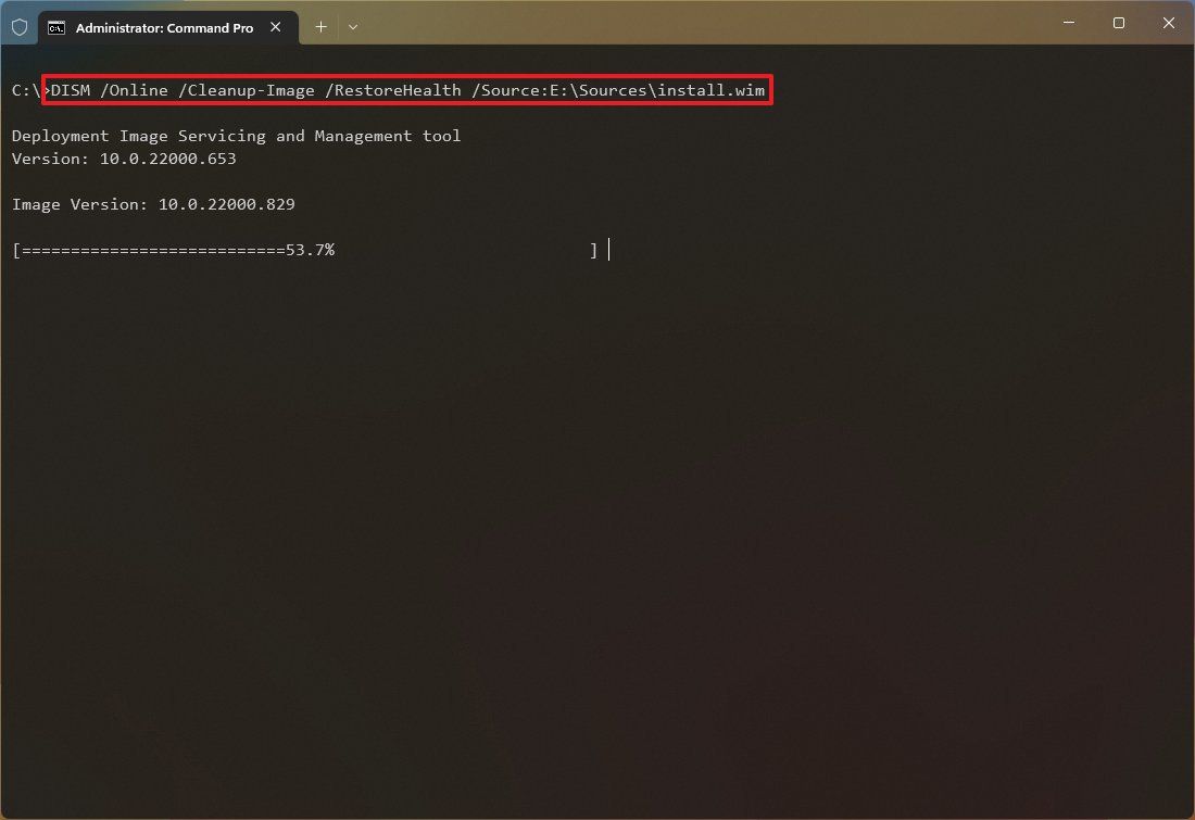 Cách sử dụng DISM để sửa chữa hình ảnh cục bộ trên Windows 11 16 Cach su dung DISM de sua chua hinh anh cuc bo tren Windows 11 8