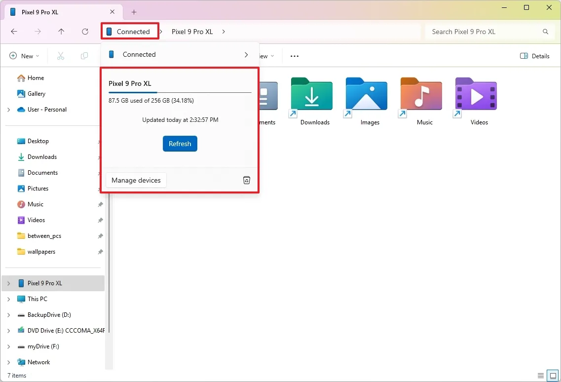 Cách duyệt bộ nhớ Android của bạn trên Windows 11 mà không cần bất kỳ cáp USB nào 9 Cach duyet bo nho Android cua ban tren Windows 11 ma khong can bat ky cap USB nao 9
