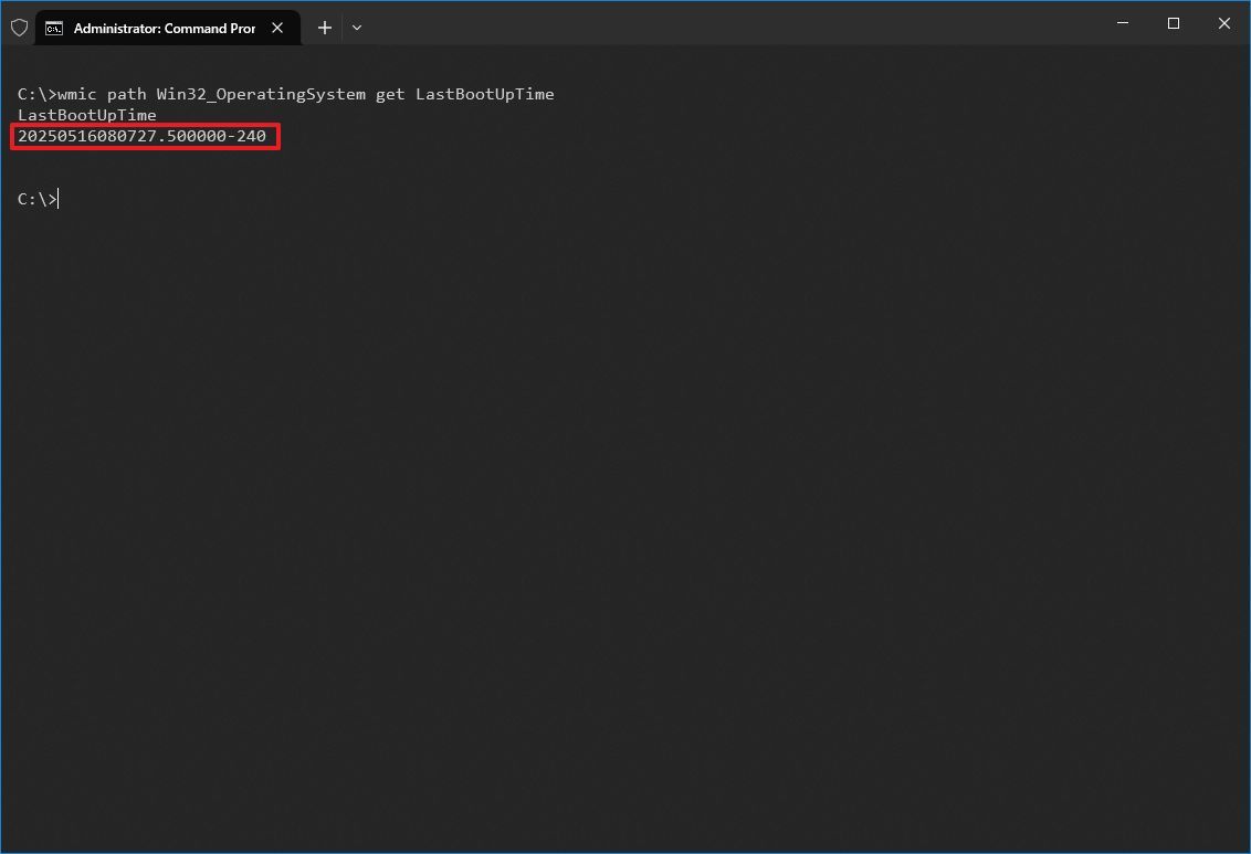 Cach kiem tra thoi gian hoat dong cua may tinh tren Windows 10 6