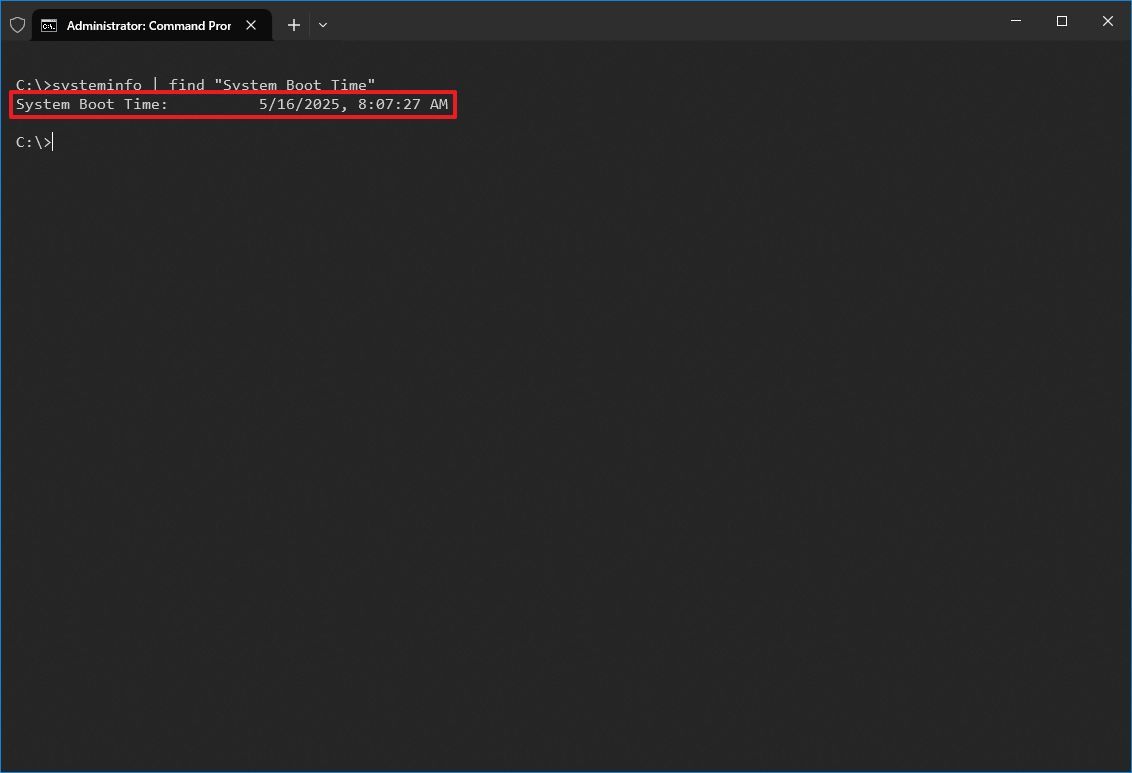 Cach kiem tra thoi gian hoat dong cua may tinh tren Windows 10 7