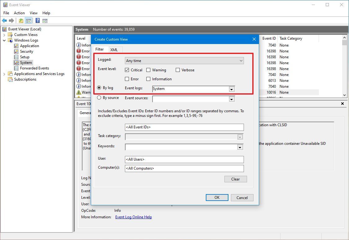 Cach su dung Event Viewer tren Windows 10 12