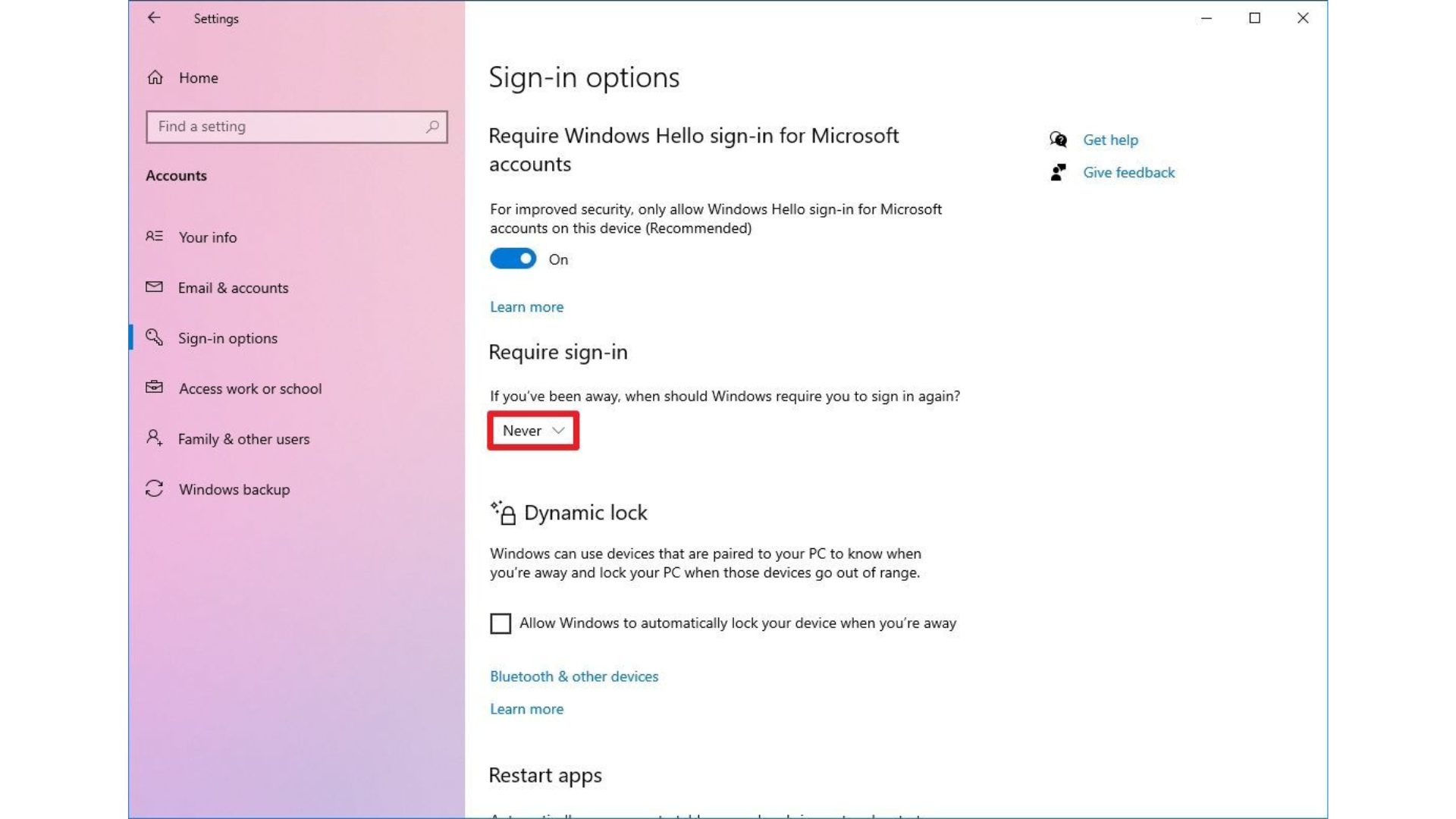 Cách tắt mật khẩu khi mở máy từ chế độ ngủ trên Windows 10 8 Cach tat mat khau khi mo may tu che do ngu tren Windows 10 3